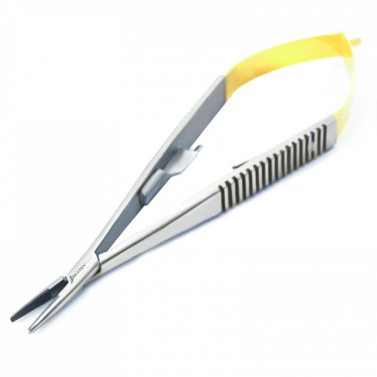 Beaden Castroviejo Needle Holder Forceps - Straight & Curved Microsurgical Suturing Instruments